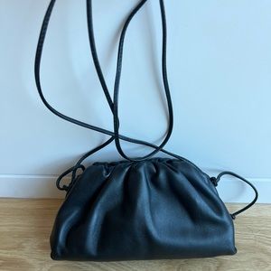 Bottega Veneta mini pauch leather bag black